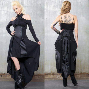 Gangsta Pranksta Black Bustle Skirt, NWT, Large